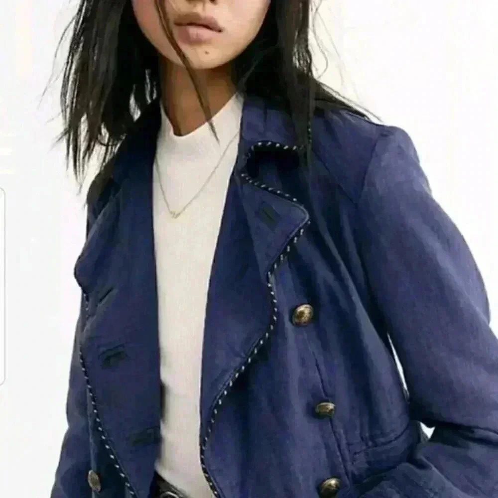 Free People Cadet Coat Military Blazer Jacket - Picture 3 of 3